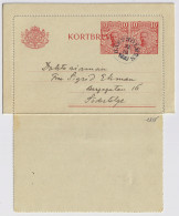 SUÈDE / SWEDEN - 1920 - Letter-Card Mi.K21 10ö+10ö Red (no Date) Used  HÄSTHOLMEN To SÖDERTÄLJE - Ganzsachen