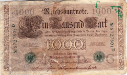 Germany 1000 Mark 1910 G P-45b "free Shipping Via Regular Air Mail (buyer Risk Only)" - 1000 Mark