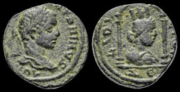 Seleucis And Pieria Laodicea Ad Mare Elagabalus AE16 Tyche In Distyle Shrine - Provinces Et Ateliers