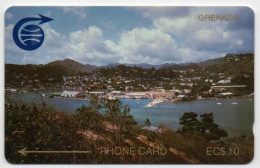 Grenada - View Of St. George’s $10 (Shallow Notch) - 2CGRB - Grenade