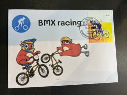 (1 R 42) Paris 2024 Olympics Games - BMX Cycling (with 2000 Sydney Olympic Cycling Stamp From Mini-sheet) - Summer 2024: Paris