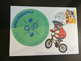 (1 R 42) Paris 2024 Olympics Games - BMX Freestyle Cycling (with 2000 Sydney Olympic Cycling Stamp P/s) - Estate 2024 : Parigi