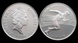 Cook Islands 10 Dollar 1990- Olympic Summergames In Barcelona 1992 - Islas Cook