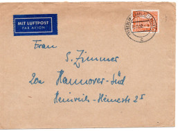 66600 - Berlin - 1952 - 25Pfg  Bauten I EF A LpBf BERLIN -> Hannover - Lettres & Documents