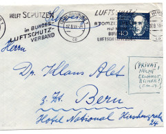 66602 - Bund - 1959 - 40Pfg Mendelssohn EF A Bf HAMBURG - ... -> Schweiz, Notizen A Umschlag - Lettres & Documents