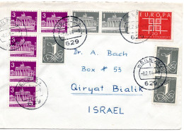 66603 - Bund - 1964 - 20Pfg CEPT '63 MiF A Bf WEILBURG -> QIRYAT BIALIK (Israel) - Lettres & Documents