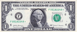 USA 1 Dollar Of Federal Reserve Notes 2017 ATLANTA STAR NOTE F-*  UNC "free Shipping Via Regular Air Mail (buyer Risk)" - Billetes De La Reserva Federal (1928-...)