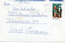 66621 - Australien - 1972 - 35¢ Aborigine-Kunst EF A LpBf ... S.A. -> Westdeutschland - Lettres & Documents