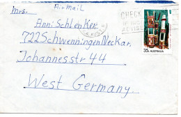 66621 - Australien - 1972 - 35¢ Aborigine-Kunst EF A LpBf ... S.A. -> Westdeutschland - Brieven En Documenten