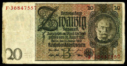 A8  ALLEMAGNE   BILLETS DU MONDE     GERMANY  BANKNOTES  20  REICHSMARK 1929 - Colecciones