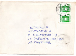 66641 - Bund - 1990 - 2@50Pfg DDR-DM-Serie A Bf BREITUNGEN -> IVANOVO (UdSSR) - Storia Postale