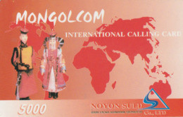Mongolia - Mongolcom - Man And Woman - Mongolei