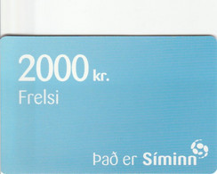 Iceland - Siminn - Blue 2000kr (01.07.2011) - IJsland