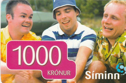 Iceland - Siminn -  Three Men Laughing On Selfie Photo - 1000kr - Islandia