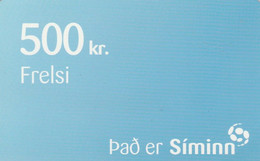 Iceland - Siminn -  Blue 500 Kr (01.07.2012) - IJsland