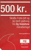 Iceland - Vodafone - 500 Kr (Vertical) - Island