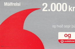 Iceland - Vodafone - Malfrelsi 2.000 - Islandia