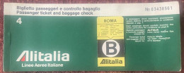 ALITALIA ,LINEE AEREE ITALIANE, ,TICKET ,1972 - Europa