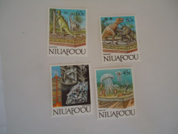 NIUAFO'OU  MNH STAMPS SET 4    FOSSIL   DINOSAURS - Fósiles