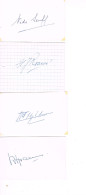 JEUX OLYMPIQUES - 4 AUTOGRAPHES DE MEDAILLES OLYMPIQUES - CONCURRENTS DU PAYS BAS  - - Autographes