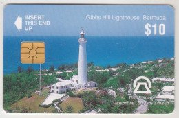 BERMUDA - Gibbs Hill Lighthouse Without CN,Chip:GEM2 (Red), 12/93, 10 $, Used - Bermudas