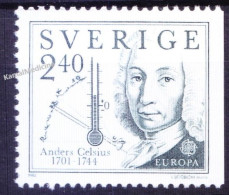 Sweden 1982 MNH, Anders Celsius  Invented Thermometer, Astronomer, Medicine (a) - Secourisme