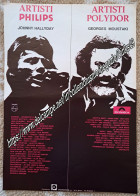 B245> < JOHNNY HALLYDAY E GEORGES MOUSTAKI > Pagina Pubblicità PHILIPS & POLYDOR > OTTOBRE 1970 - Posters