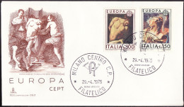 Europa CEPT 1975 Italie - Italy - Italien FDC2 Y&T N°1222 à 1223 - Michel N°1489 à 1490 - 1975