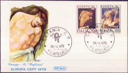 Europa CEPT 1975 Italie - Italy - Italien FDC7 Y&T N°1222 à 1223 - Michel N°1489 à 1490 - 1975