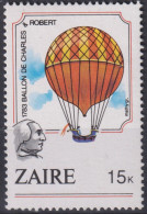 1984 Zaire, **Mi:CD 868, Sn:CD 1161, Yt:CD 1175, Charles' Balloon (1783) Ballon - Used Stamps