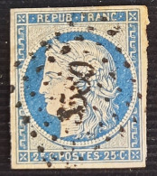 France - Yv - N° 4 - 1850 - CERES - 25c Bleu - Oblitéré "3580" - - 1849-1850 Ceres