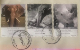 Poland 2023, Choszczno. Elephant, Rhino, Anteater On Cover To U.K. - Interesting - Lettres & Documents