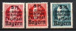 Col33 Allemagne Anciens états Bavière N° 171 à 173 Neuf X MH Cote : 1,80€ - Nuevos