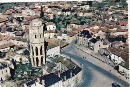 86. CHARROUX. CPSM. VUE AERIENNE..LA TOUR OCTOGONALE CHARLEMAGNE. - Charroux