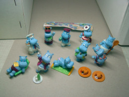 1995 Ferrero - Kinder Surprise - Happy Hippos Holiday - Complete Set + BPZ - Monoblocs