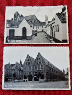 KORTRIJK  -  6 Postkaarten : Begijnhof, De Hallen, Stadhuis, De Statie, Panoramisch Zicht, De Broeltorens - Kortrijk