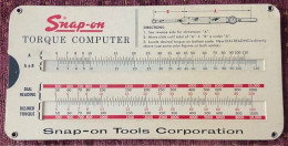 SNAP-ON TORQUE COMPUTER ,VINTAGE - Andere & Zonder Classificatie