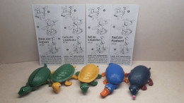 1995 Ferrero - Kinder Surprise - 641901, 641987, 642002 & 643262 - Flinke Füsse Auf Futtersuche - Complete Set + 4 BPZ's - Monoblocs