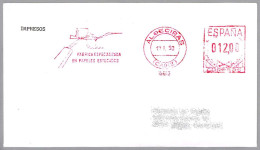 Fabrica Especializada En Papeles Estucados - CIGÜEÑA - STORK. Algeciras, Cadiz, Andalucia, 1990 - Mechanical Postmarks (Advertisement)