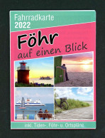 Fahrrad Karte Wanderkarte Föhr Nordsee Mit Stadtplan Wyk Mit Gezeitenkalender 2022 - Mappamondo