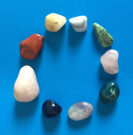 Lot Of 9 Decorative Different Colors And Sizes Marble Stones, 119 G - Minéraux
