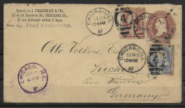 USA  Lettre PAP 1887 Chicago - ...-1900