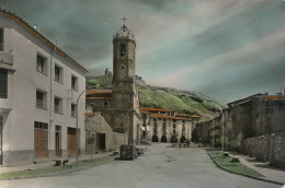 Real Photo  Aren Huesca Plaza De La Iglesia Citroen 2 CV Hand Colored Size 10/15 Cms - Huesca