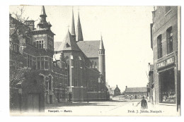 Delcampe - Neerpelt.   -   Markt.  -  PRACHTIGE KAART!   -    1904   Naar  Liége - Neerpelt