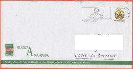 ANDORRA - 1999 - Coat Of Arms-Ordino - Viaggiata Da Andorra La Vella Per Le Lavandou, France - Lettres & Documents