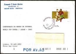 FOOTBALL - PORTOGALLO LISBONA 2002 - SPORT - CAMPIONATI MONDIALI DI CALCIO 2002 - FDC VIAGGIATA - M - 2002 – Corea Del Sur / Japón