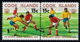 COOK ISLANDS 1976 - 2v - MNH -  Field Hockey Sur Gazon - Sobre Hierba - Feldhockey - Hockey Su Prato - Veld Hockey - Hockey (Veld)