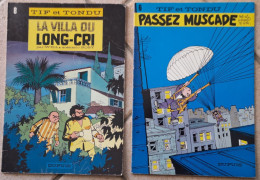 LOT DE 2 TIF & TONDU DUPUIS PASSEZ MUSCADE 1983 LA VILLA DU LONG CRI 1975 WILL ROSY BE - Bücherpakete