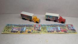 1997 Ferrero - Kinder Surprise - 704687 & 704695 - Der Film-Crew-Truck Der Happy Hippos + 2 BPZ's - Monoblocs