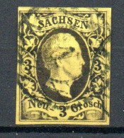 Col33 Allemagne Anciens états Saxe  N° 5 Oblitéré Cote : 27,50€ - Sachsen